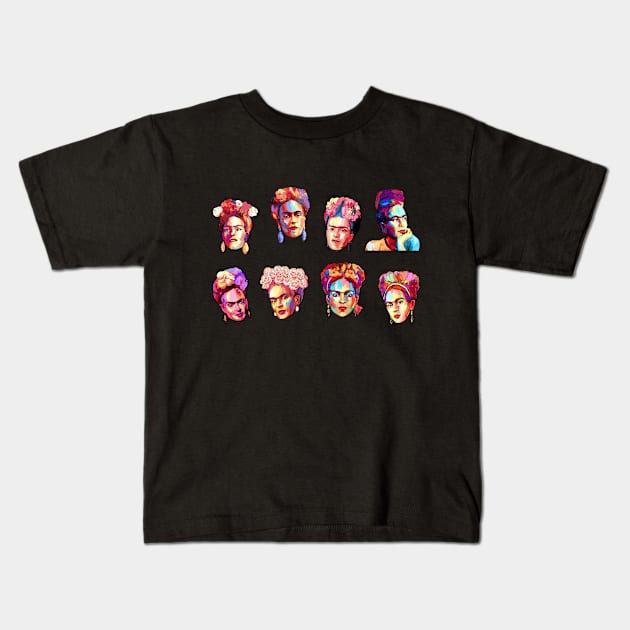 Frida collection Kids T-Shirt by mailsoncello